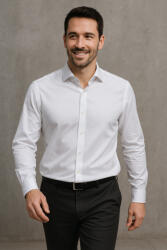 Thomas Jeans Thomas Jemas férfi slim fit ing fehér