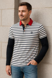 Thomas Jeans hosszú ujjú csíkos galléros