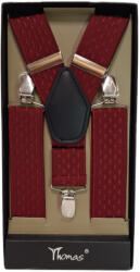 Thomas Jeans Nadrágtartó bordó mintával