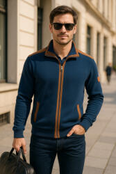 Thomas Jeans kardigán vállbetéttel kék