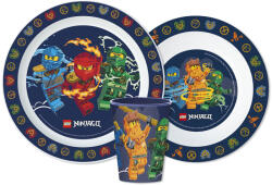 Lego Ninjago Elemental étkészlet, micro műanyag szett, pohárral 260 ml