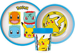 Pokémon Original Team csúszásmentes étkészlet, micro műanyag szett