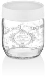 IRIS Retro üveg fűszertartó 425ml, fehér színű HN-1409 (HN-1409)