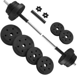 SONGMICS Állítható súlyzókészlet extra súlyzó rúddal, 20 kg (SYL20HBK)