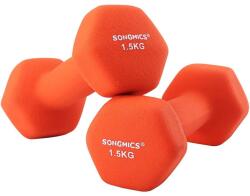 SONGMICS Súlyzókészlet 2 db-os csúszásmentes 2 x 1, 5 kg, narancssárga (SYL63OG)