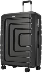 BONTOUR "Charm" 4-kerekes bőrönd TSA számzárral, L méretű, Fekete (130843-Black)