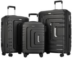 BONTOUR "Charm" 4-kerekes Bőrönd Szett, fekete (130840-Black)