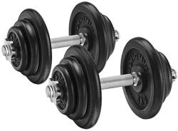 SONGMICS 2 db öntöttvas súlyzó, 2 x 20 kg-os, fekete (SYL40T)