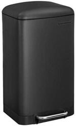 SONGMICS Konyhai szemetes, 30 literes , acélpedálos kuka fedéllel és belső vödörrel, fekete (LTB01BK)