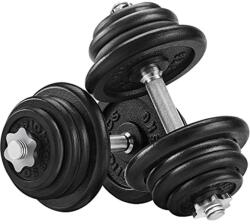 SONGMICS Öntöttvas kézi súlyzó szett, állítható, fekete (SYL50BS)