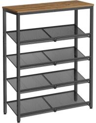 VASAGLE 5 szintes cipőtartó állvány 30×75×93 cm (LBS038K01)
