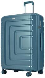 BONTOUR "Charm" 4-kerekes bőrönd TSA számzárral, L méretű, Jeges kék (130843-IceBlue)