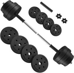 SONGMICS Súlyzókészlet, extra súlyzó rúddal, 30 kg, fekete (SYL30HBK) - tutihome