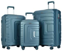 BONTOUR "Charm" 4-kerekes Bőrönd Szett, Jeges kék (130840-IceBlue) - tutihome