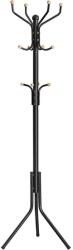 SONGMICS Álló fogas 12 kampóval, stabil fém kabáttartó, 182 cm magas, fekete (RCR019B01V1)