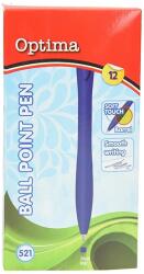 Optima Golyóstoll OPTIMA nyomógombos 521 kék - rovidaruhaz