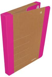 DONAU Füzetbox DONAU Life A/4 3 cm karton tépőzárral neon pink-barna