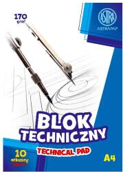 Astra Rajztömb műszaki ASTRA PAP A/4 170 g 10 lapos