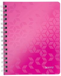 Leitz Spirálfüzet kockás LEITZ Wow A/5 80 lapos rózsaszín