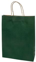 Creative Dísztasak CREATIVE Classic Simple XL 31x42x11 cm kraft egyszínű sötétzöld sodort füles