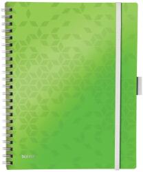 Leitz Spirálfüzet kockás LEITZ Wow Active A/4 80 lapos zöld