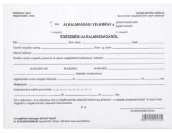  Nyomtatvány egészségi alkalmassági vélemény