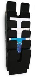 DURABLE Prospektustartó DURABLE Flexiplus A/4 álló fali 6 részes fekete