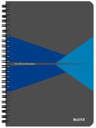 Leitz Spirálfüzet kockás LEITZ Office A/5 90 lapos karton borítóval kék