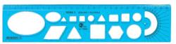 Optima Sablon vonalzó OPTIMA hajlékony kék 30cm