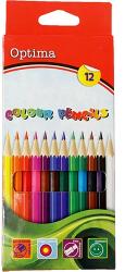 Optima Színes ceruza OPTIMA hatszögletű 12 darabos