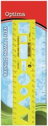 Optima Sablon vonalzó OPTIMA hajlékony 20cm
