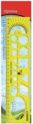 Optima Sablon vonalzó OPTIMA hajlékony 30cm