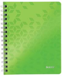 Leitz Spirálfüzet vonalas LEITZ Wow A/5 80 lapos zöld