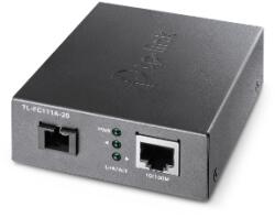 TP-Link MEDIA CONVERTOR TP-LINK 10/100 Mbps WDM, 1× 100 Mbps SC Fiber Port, 1× 10/100 Mbps RJ45 Port (Auto MDI/MDIX), pana la 20km TL-FC111B-20 (include timbru verde 1.75 lei) (TL-FC111B-20)