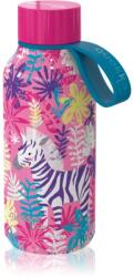 Quokka Solid Kids sticlă termos cu dispozitiv de prindere Zebras 330 ml