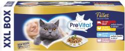 PreVital Fillet Selection alutasakos macskaeledel válogatás - marha, csirke szószban & pulyka, tonhal aszpikban 48 x 85 g
