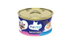 PreVital Mousse Kitten macskakonzerv - tengeri hal 85 g