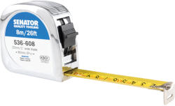 SENATOR 8m/26' mérőszalag krómozott ház sen5366080k