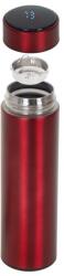 KIK intelligens termosz, 500 ml, LED hőfok kijelző, fém szita, bordó szín (BU602-visiniu)