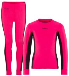 Craft Core Dry Baselayer Junior Fame/Dark Plum Gyermek termoszkészlet 122 cm