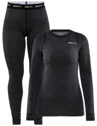Craft Core Wool Merino black Női termál szett XS
