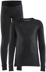 Craft Core Wool Merino Junior Black Gyermek termoszkészlet 86/92 cm