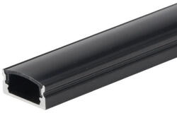Optonica Led profil fekete fedővel fekete 2m 5107 (5107)
