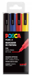 uni 4 jelölőből álló készlet Posca PC-3M Basic (TUPC3M4AL)
