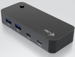 ITEC Switch KVM I-TEC CAKVMHUB2A2C, 2 x USB-A, 2 x USB-C, Black (CAKVMHUB2A2C) - flax