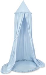  Készlet: függő pamut baldachin gyerekszobába és egy fodros szőnyeg - kék