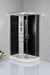 Sanotechnik Cabina de dus completa Intense Black, 120x80x210cm, colt stanga (TM120)