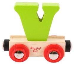 Bigjigs Rail Вагонче дървена влакова линия - Буква V (BR122)