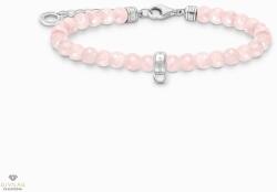 Thomas Sabo Charming Collection rózsakvarc gyöngyökkel karkötő 19 cm - A2097-034-9-L19