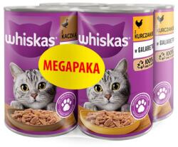 Whiskas Felnőtt Megapaka Mix ízek csirkével és kacsával zselében 4x400 g felnőtt macskák számára